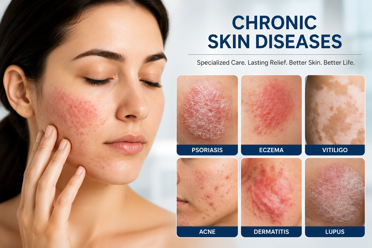 Chronic Skin Diseases — Psoriasis, Eczema, Vitiligo, Acne Treatment