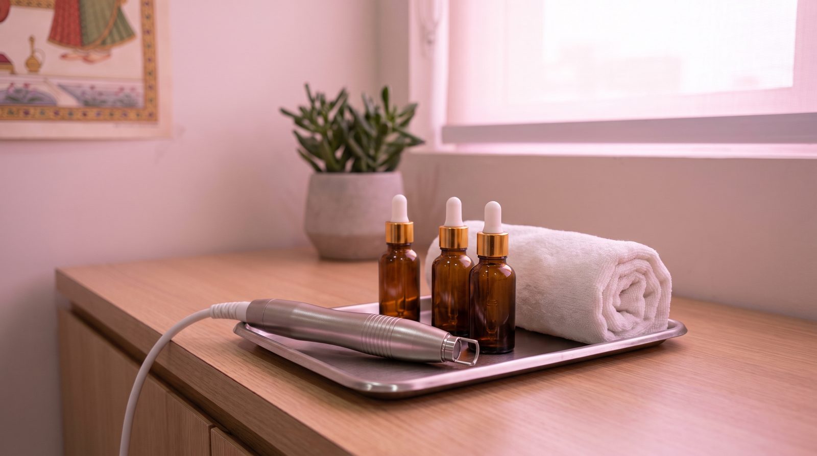 Treatment trolley at a Medicare Skin & Hair Clinic branch