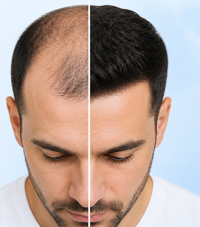 హెయిర్ ట్రాన్స్‌ప్లాంట్ ముందు & తరువాత — natural-looking, long-lasting results